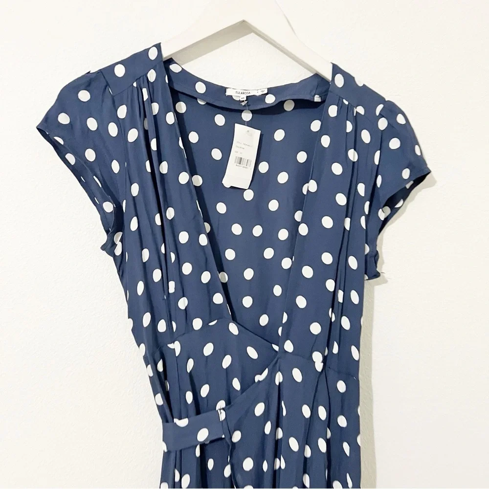 Tularosa Blue Polka Dot Maxi Dress - Picture 3 of 5